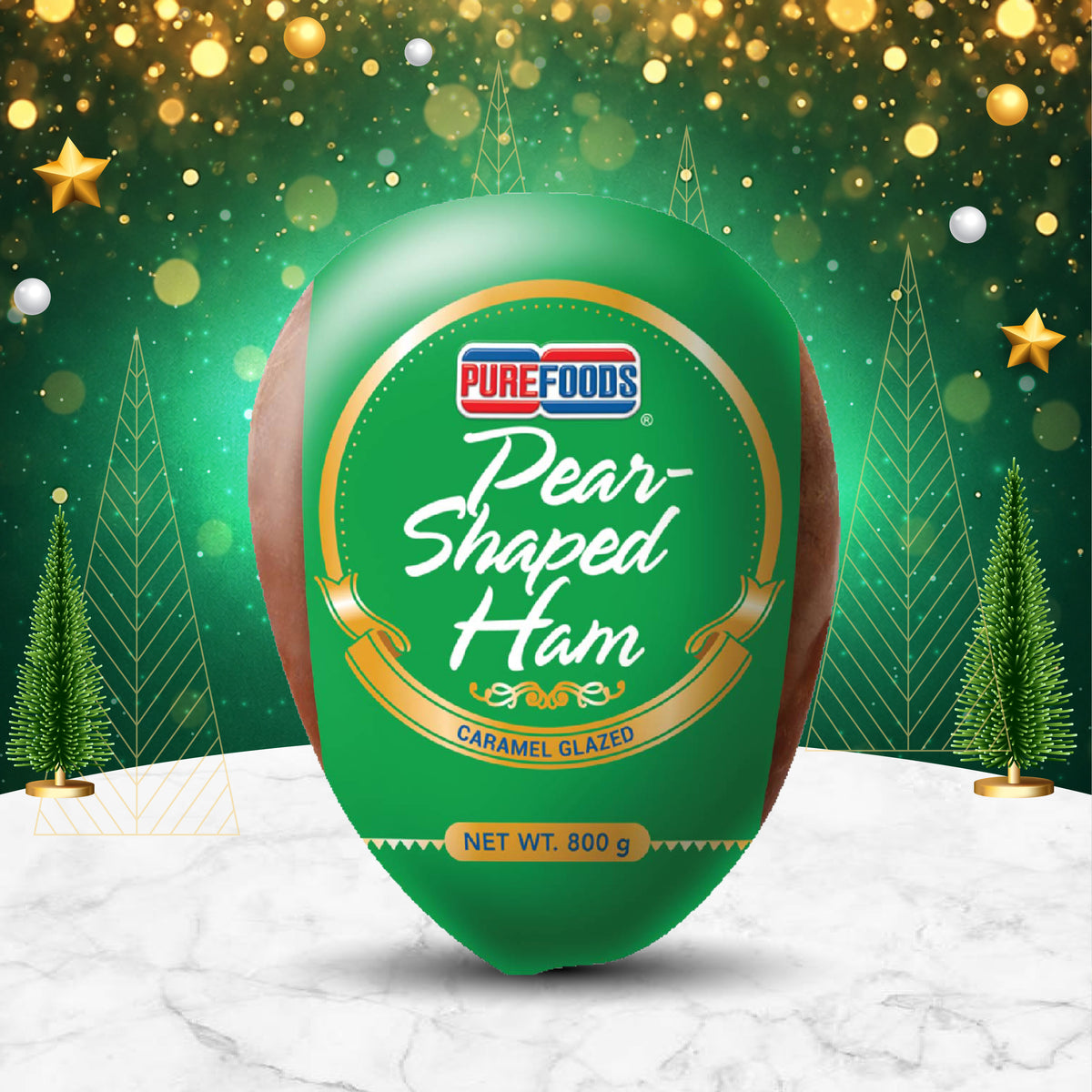 Purefoods Pear Shaped Ham Caramel Glazed 800g