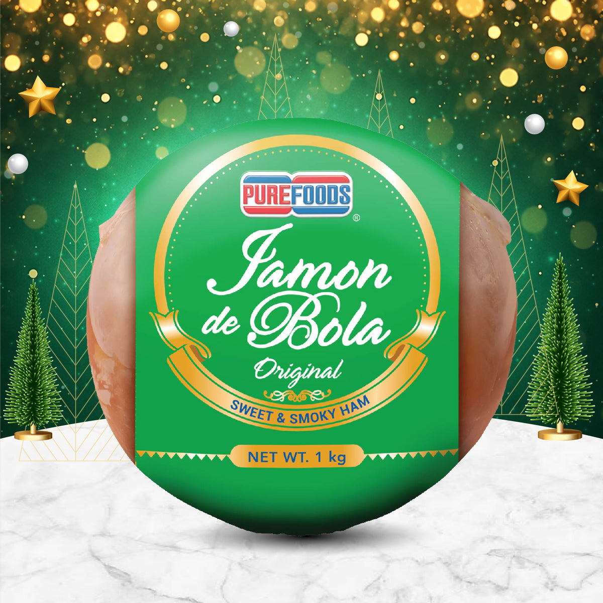Purefoods Jamon De Bola Original Sweet & Smoky Ham 1kg