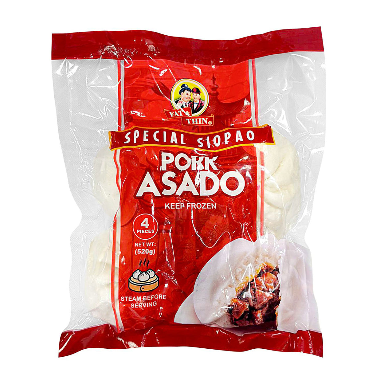 Fat & Thin Special Siopao Pork Asado 4s 520g