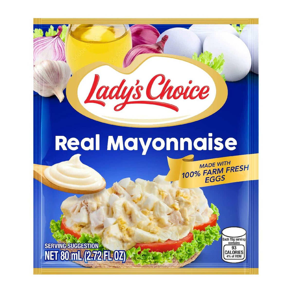 Lady s Choice Real Mayonnaise Sachet 80ml