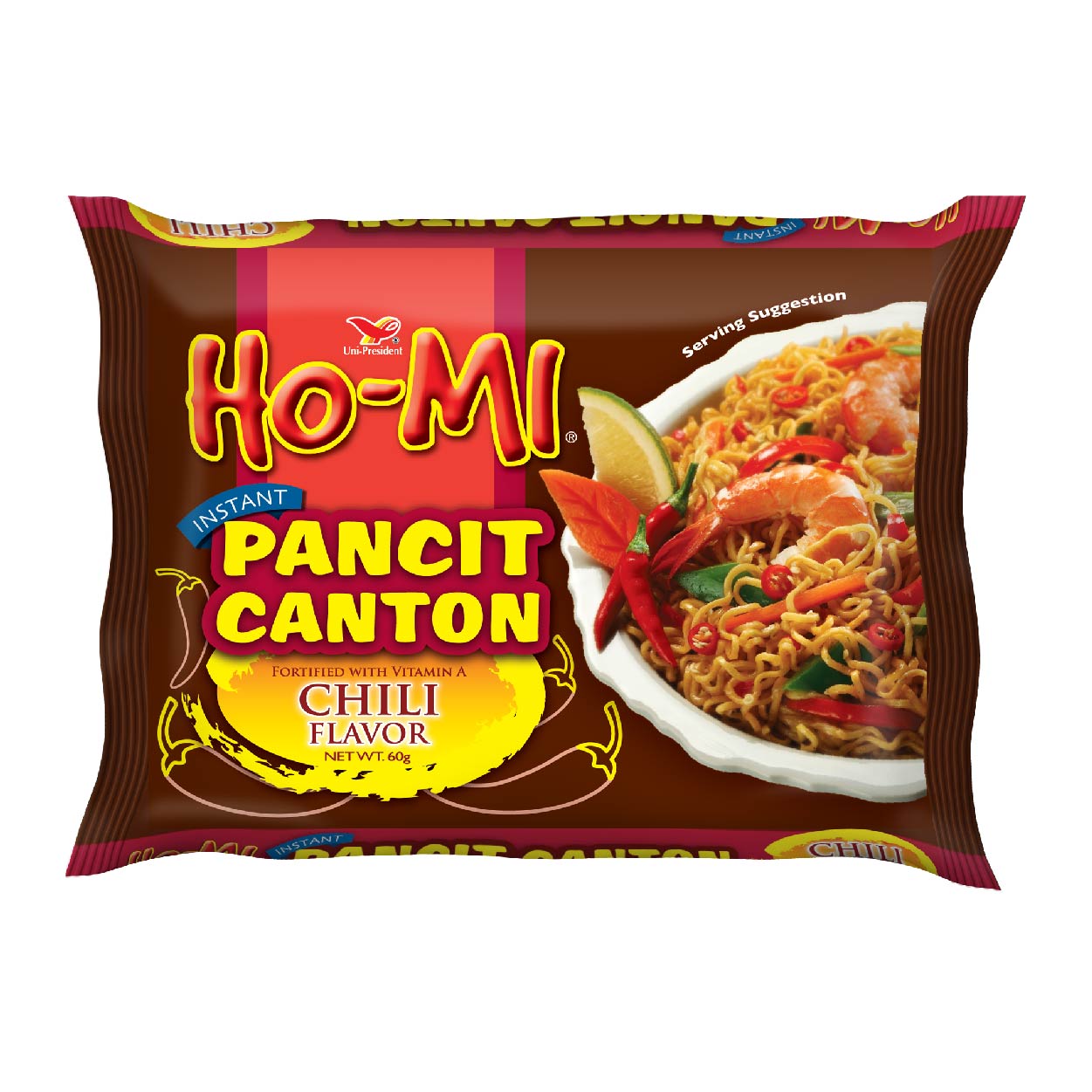 Ho-Mi Instant Noodles Pancit Canton Chili Flavor 60g
