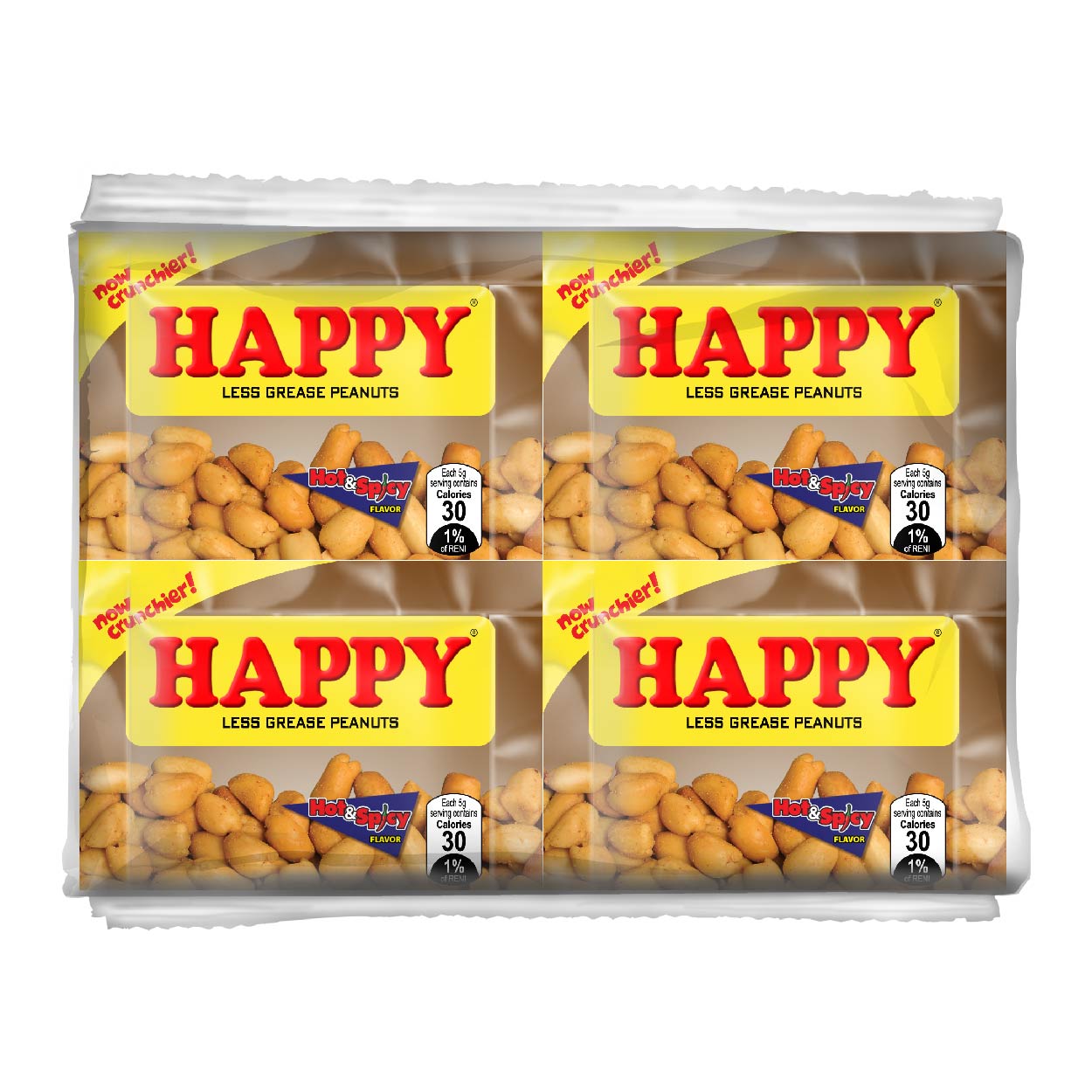 Happy Less Grease Peanuts Hot and Spicy 20x5g