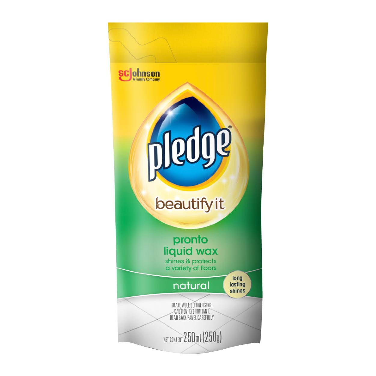 Pledge Beautify It Pronto Liquid Wax Natural Refill 250ml