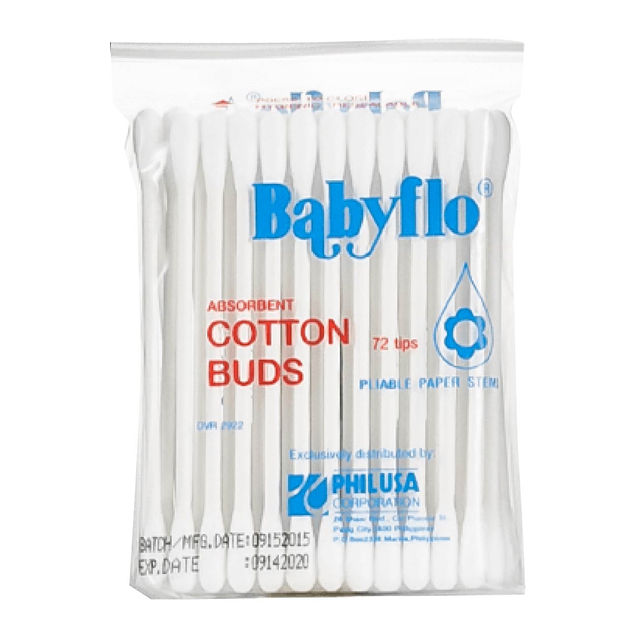 Babyflo Cotton Buds Pliable Paper Stems 72 Tips