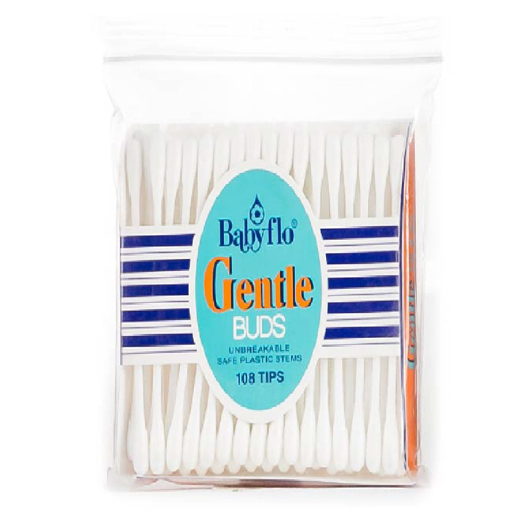 Babyflo Gentle Cotton Buds Plastic White 108 tips