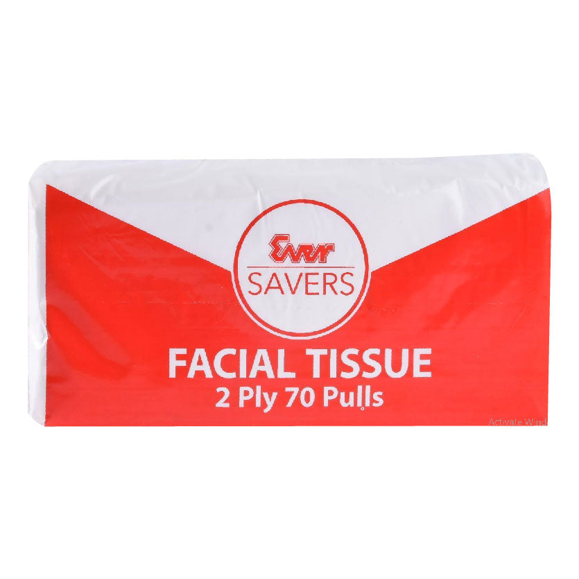 Ever Savers Facial Tissue 2 Ply 70 Pulls