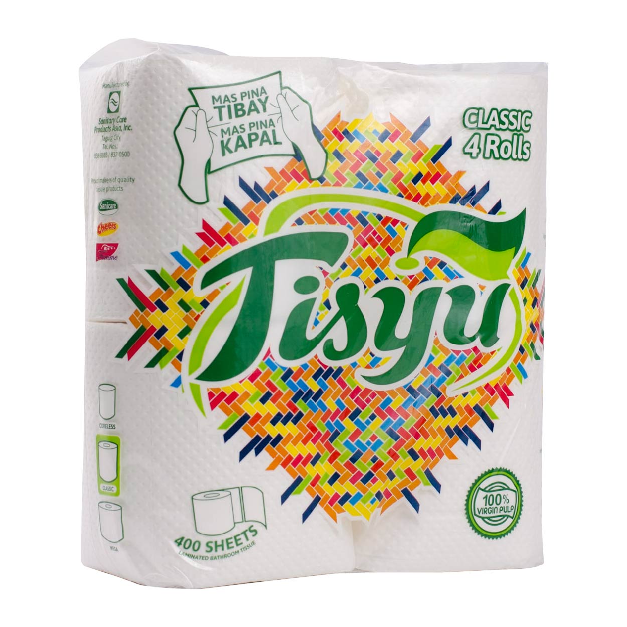 Tisyu Bathroom Tissue 2 Ply 400 sheets 4 Rolls