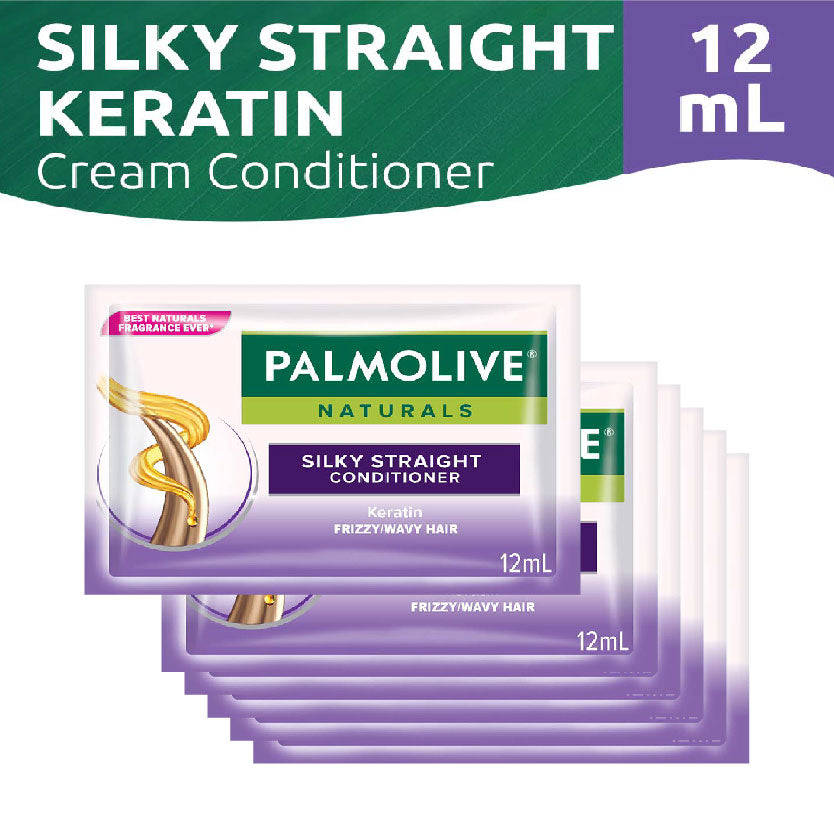 Palmolive Naturals Conditioner Silky Straight Keratin 6x12ml