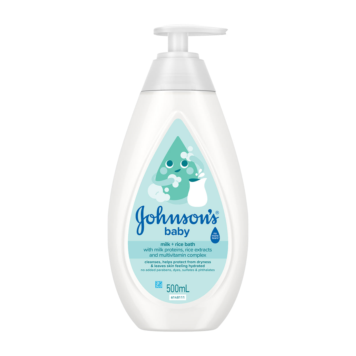 Johnsons Baby Bath Milk + Rice Pump 500ml