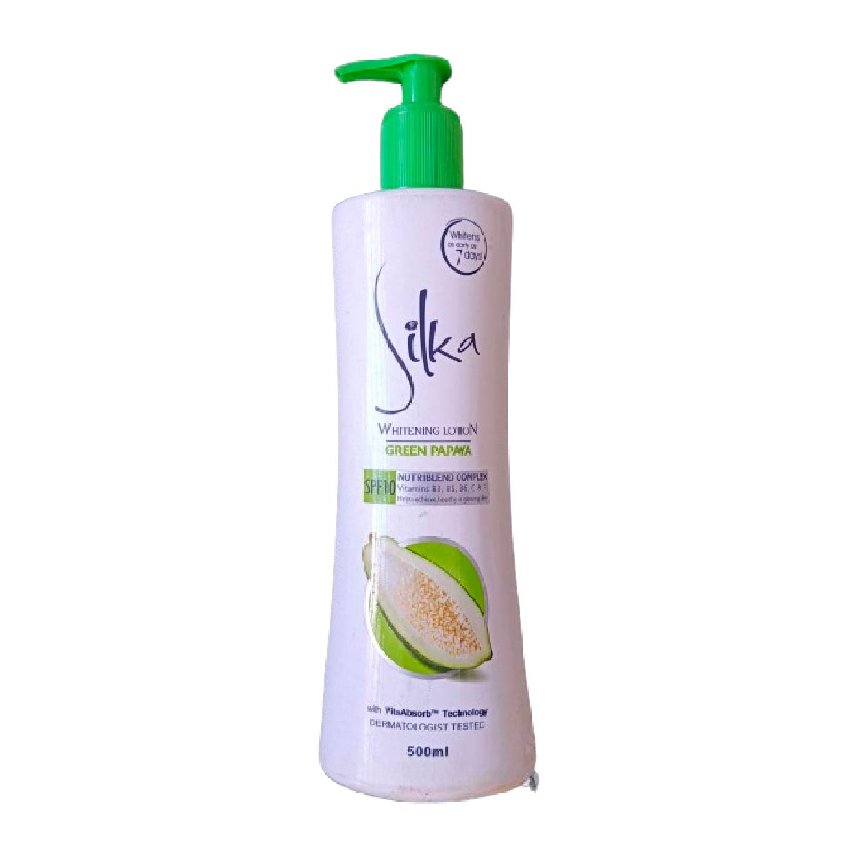 Silka Green Papaya Whitening Lotion SPF10 500ml