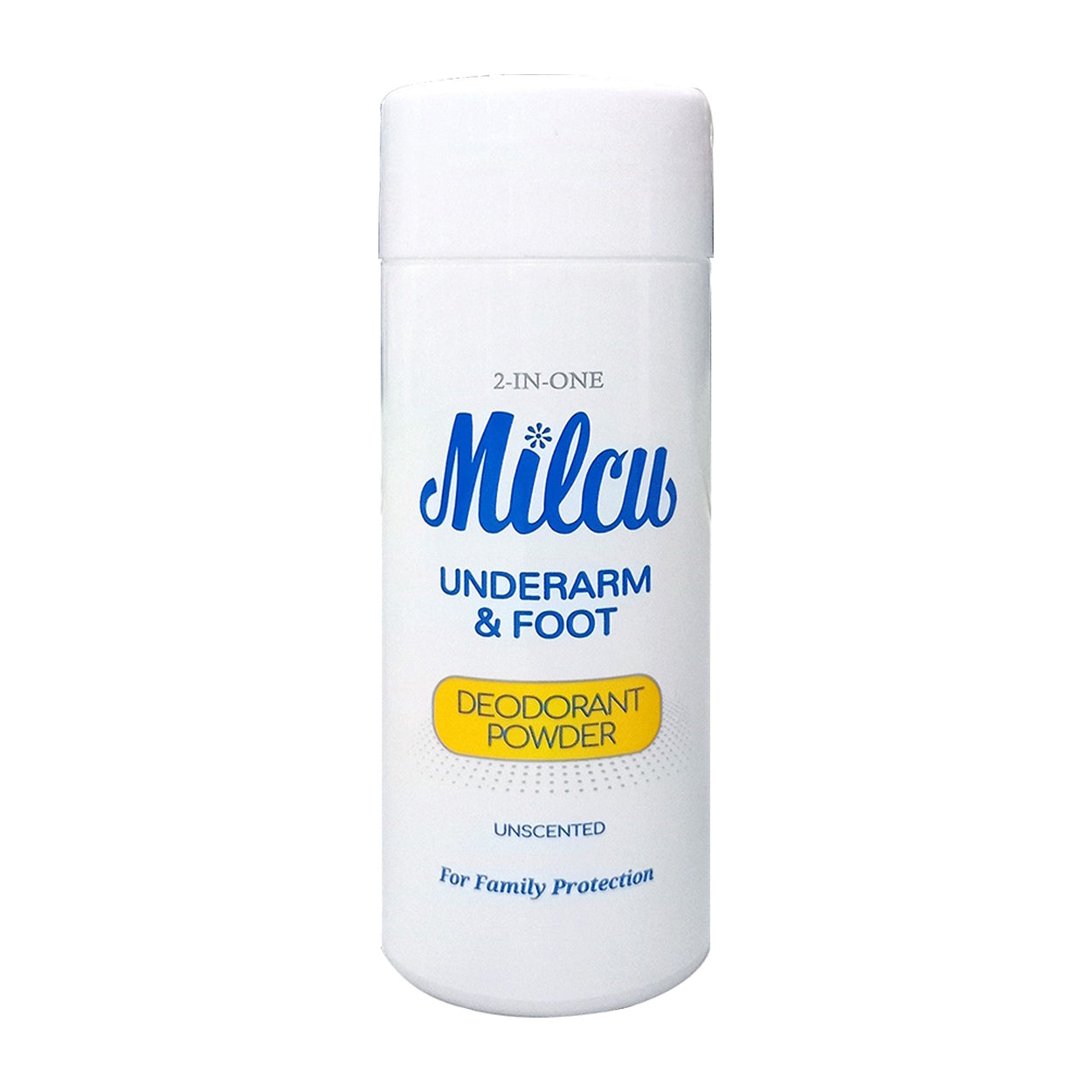 Milcu 2in1 Underarm & Foot Deodorant Powder Unscented 80g