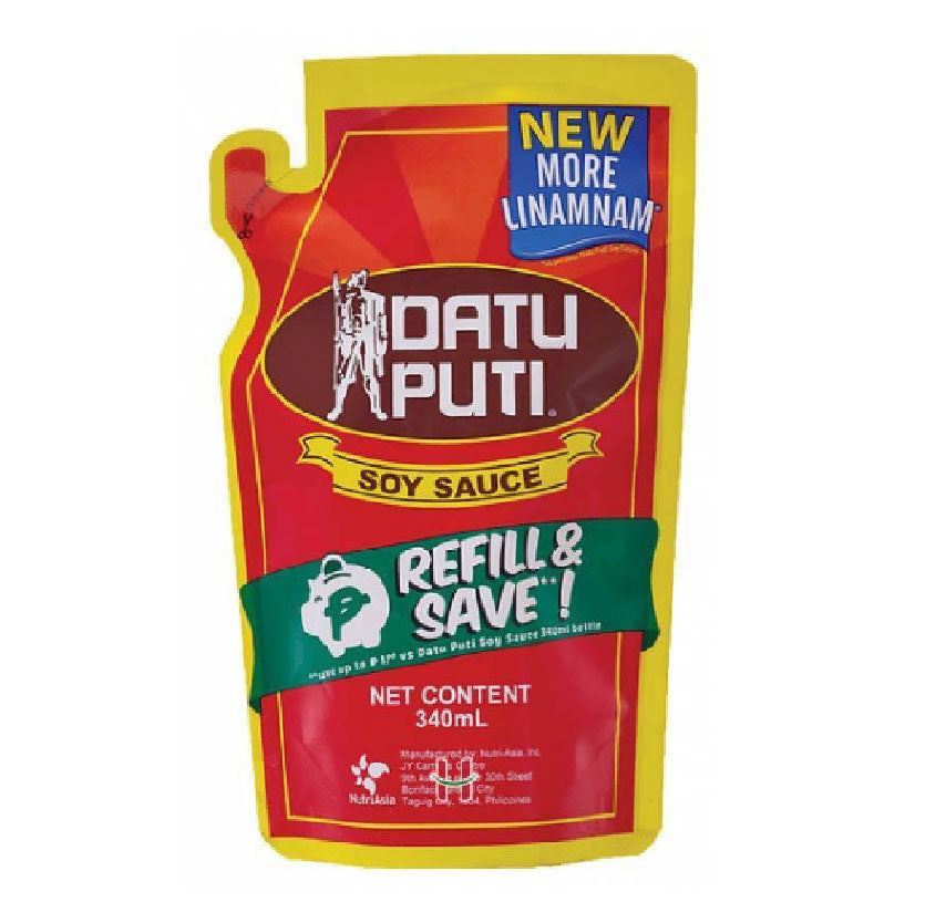 Datu Puti Soy Sauce Pouch Refill 340ml
