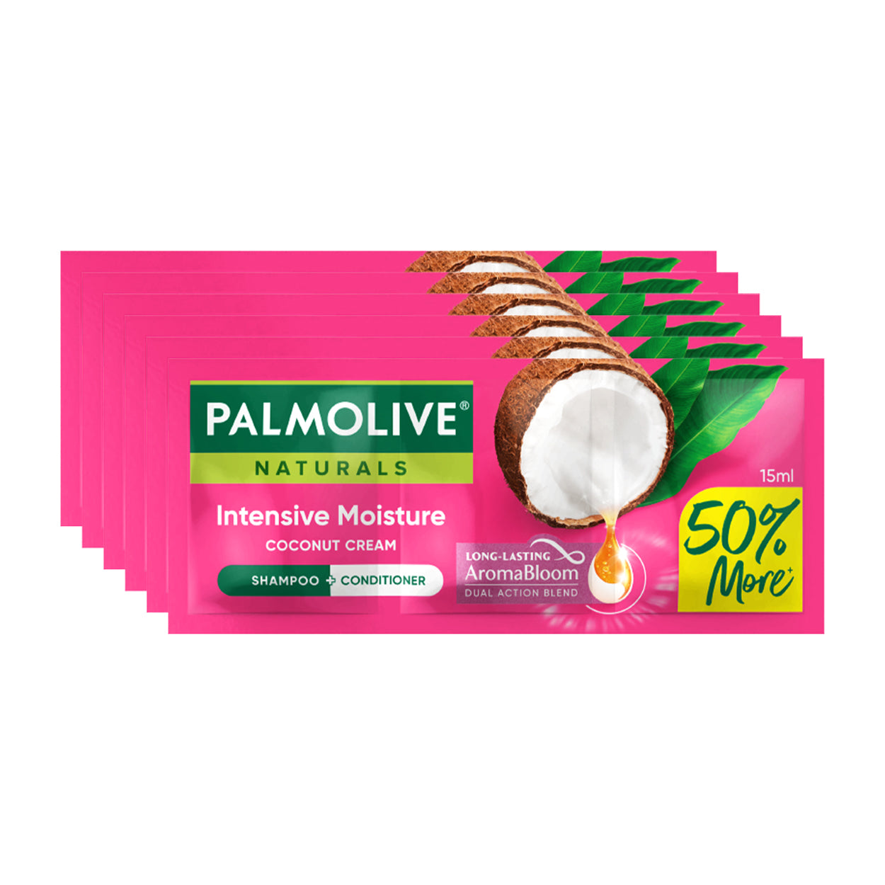 Palmolive Naturals Shampoo Intensive Moisture Pink 6x15ml