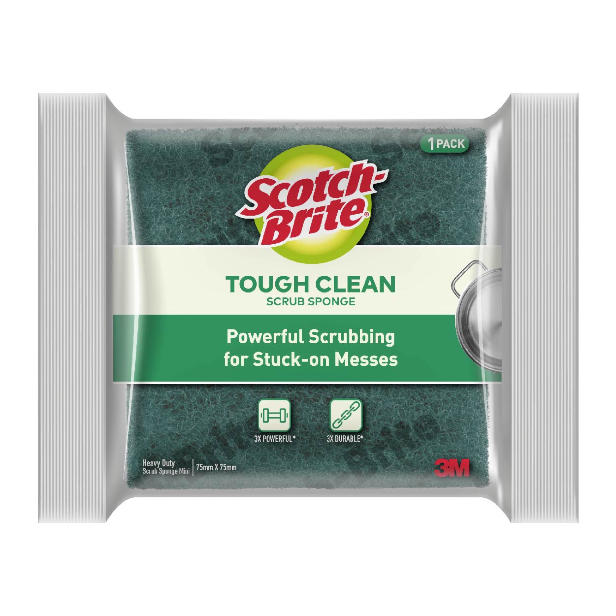 3M Scotch-Brite Tough Clean Scrub Sponge Mini