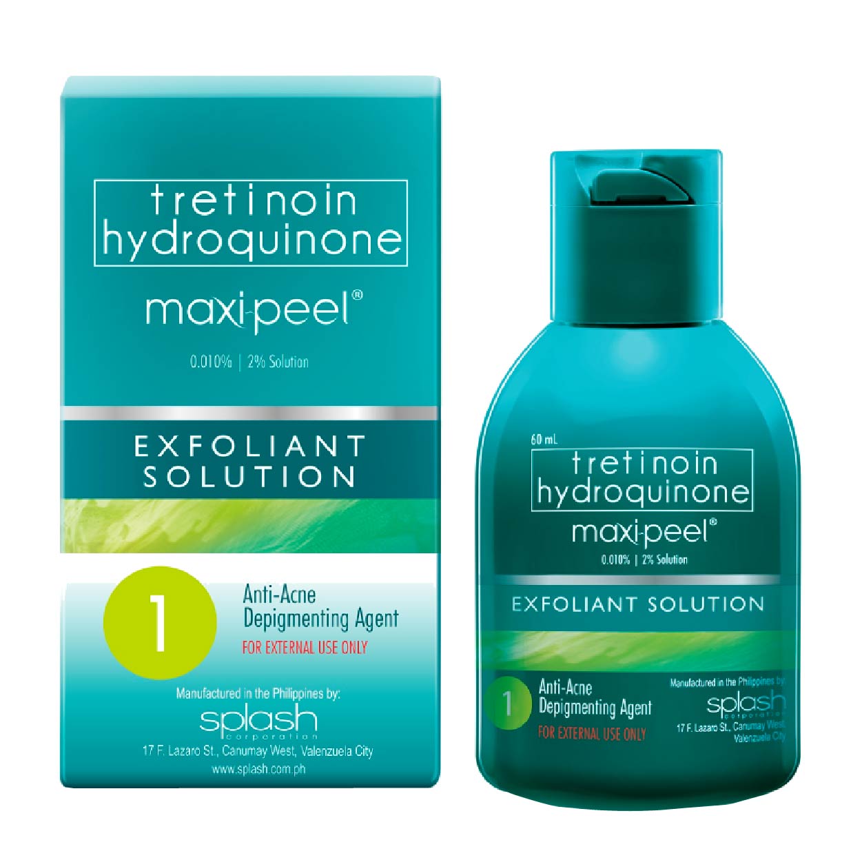 Maxi-Peel Hydroquinone Tretinoin Exfoliant Solution 1 60ml