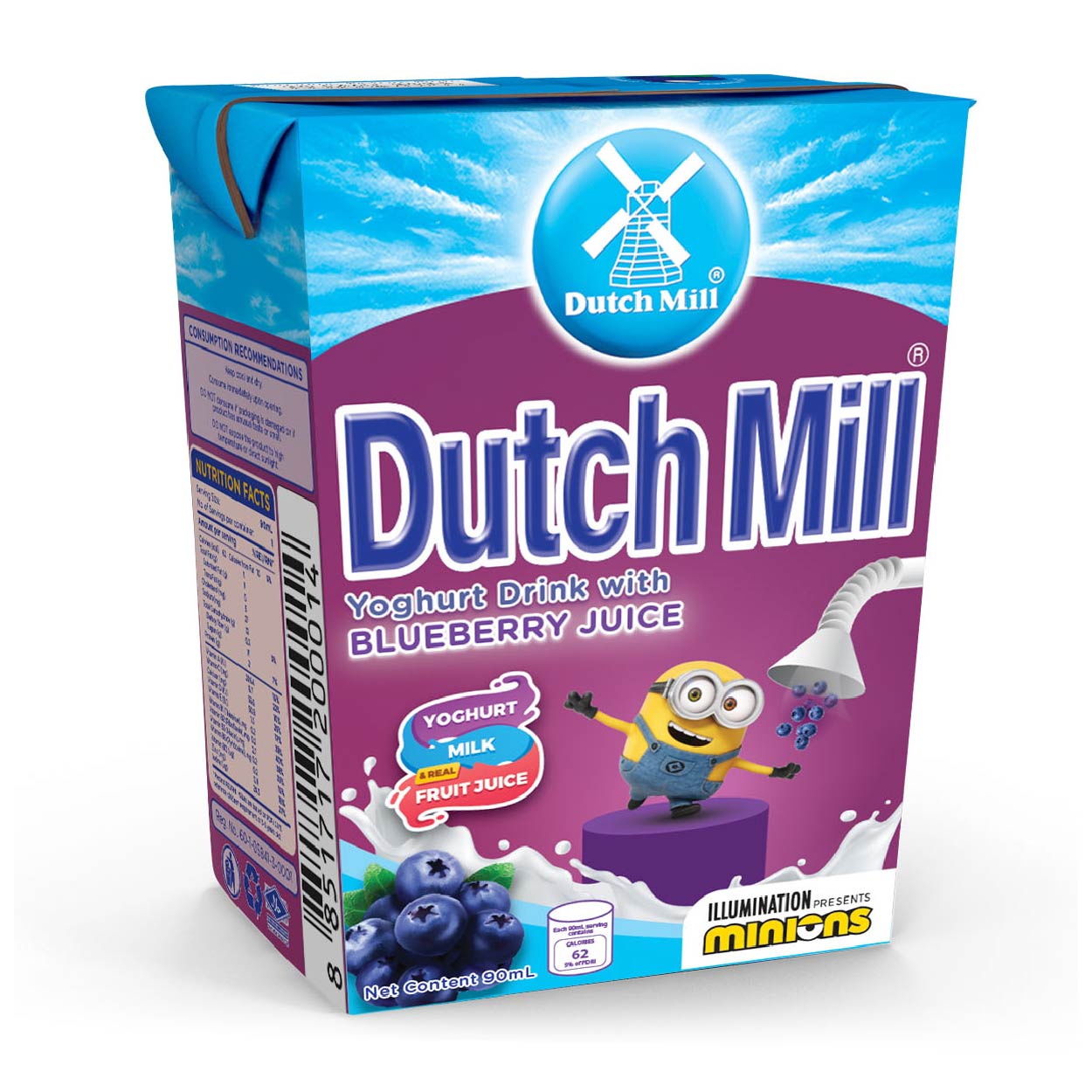 Dutch Mill Yoghurt Drink Blueberry 90ml