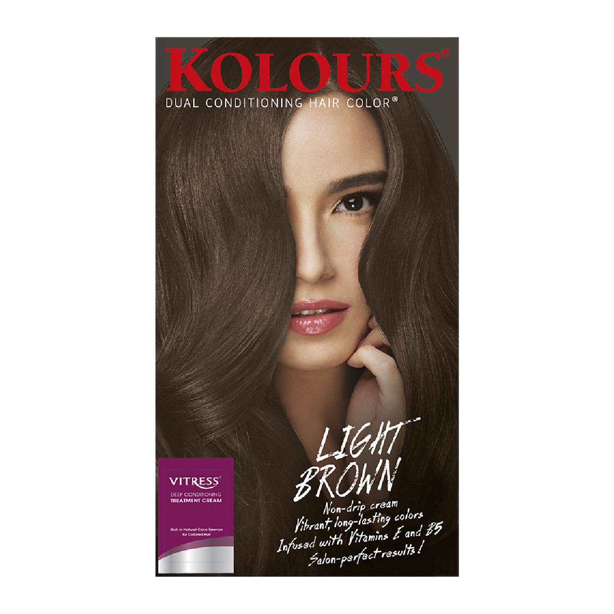 Kolours Dual Conditioning Hair Color Light Brown 120ml