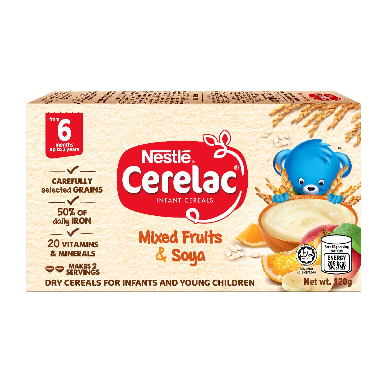 Nestle Cerelac Infant Cereals Mixed Fruits & Soya 120g