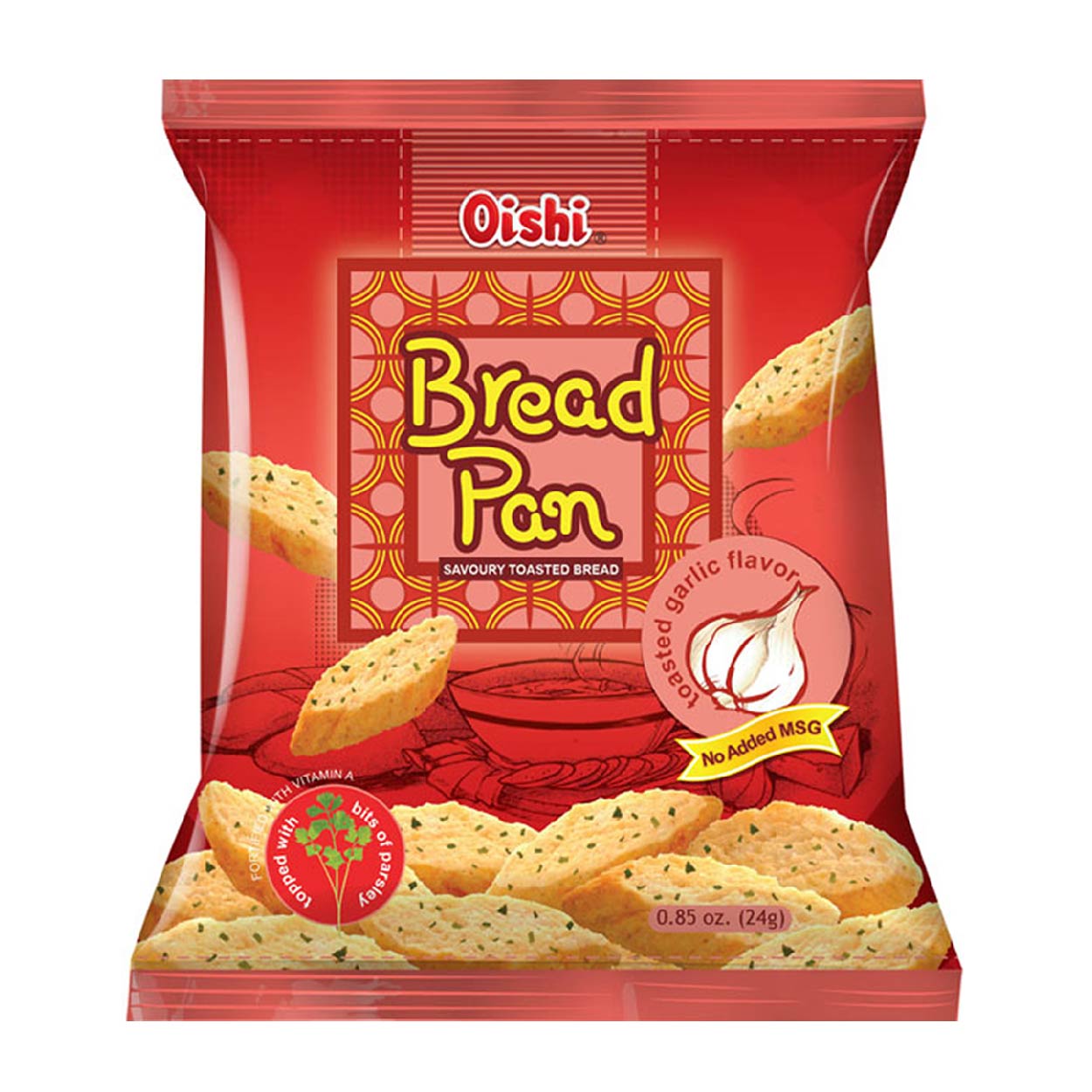 Oishi Bread Pan Toasted Garlic 24g