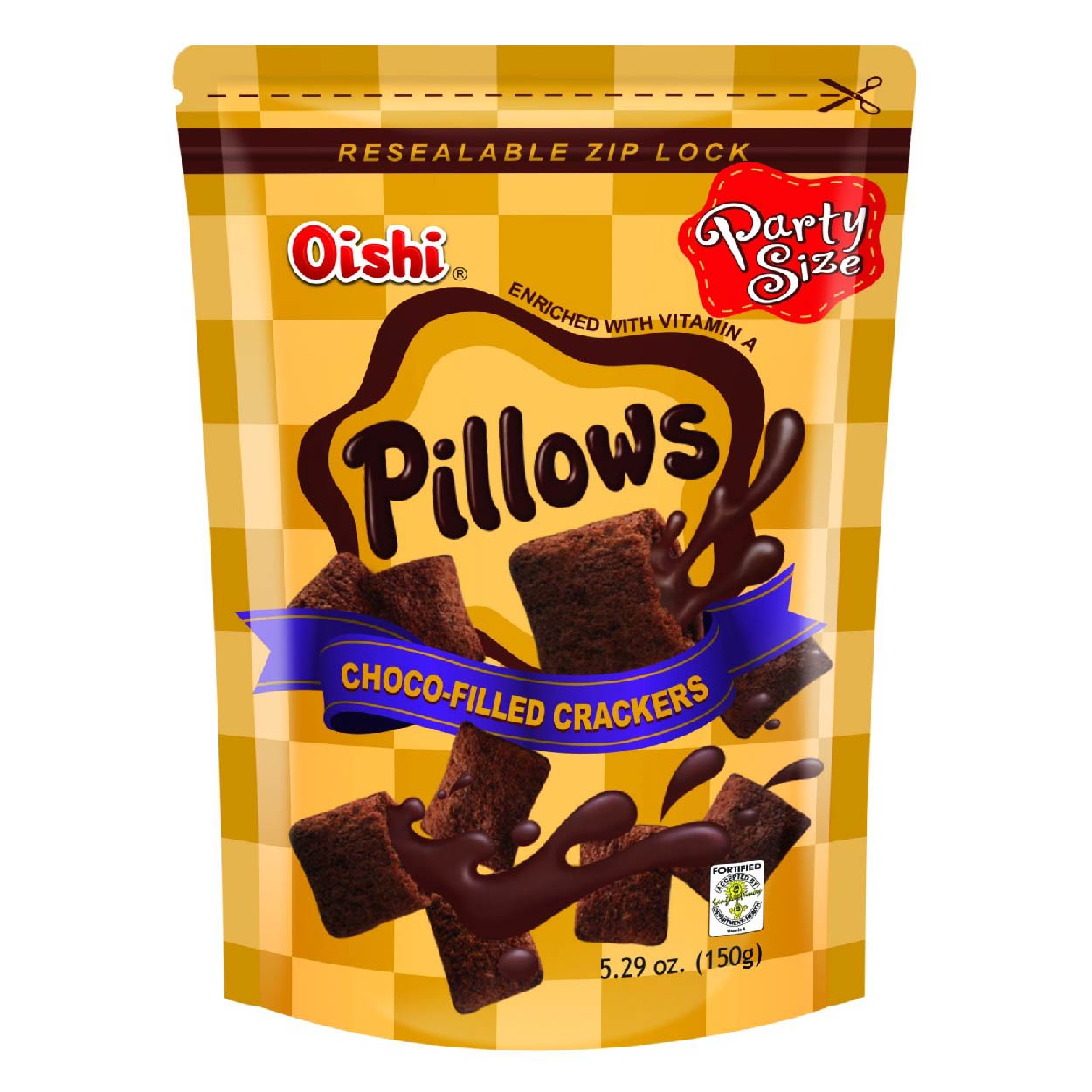 Oishi Pillows Choco Crackers 150g