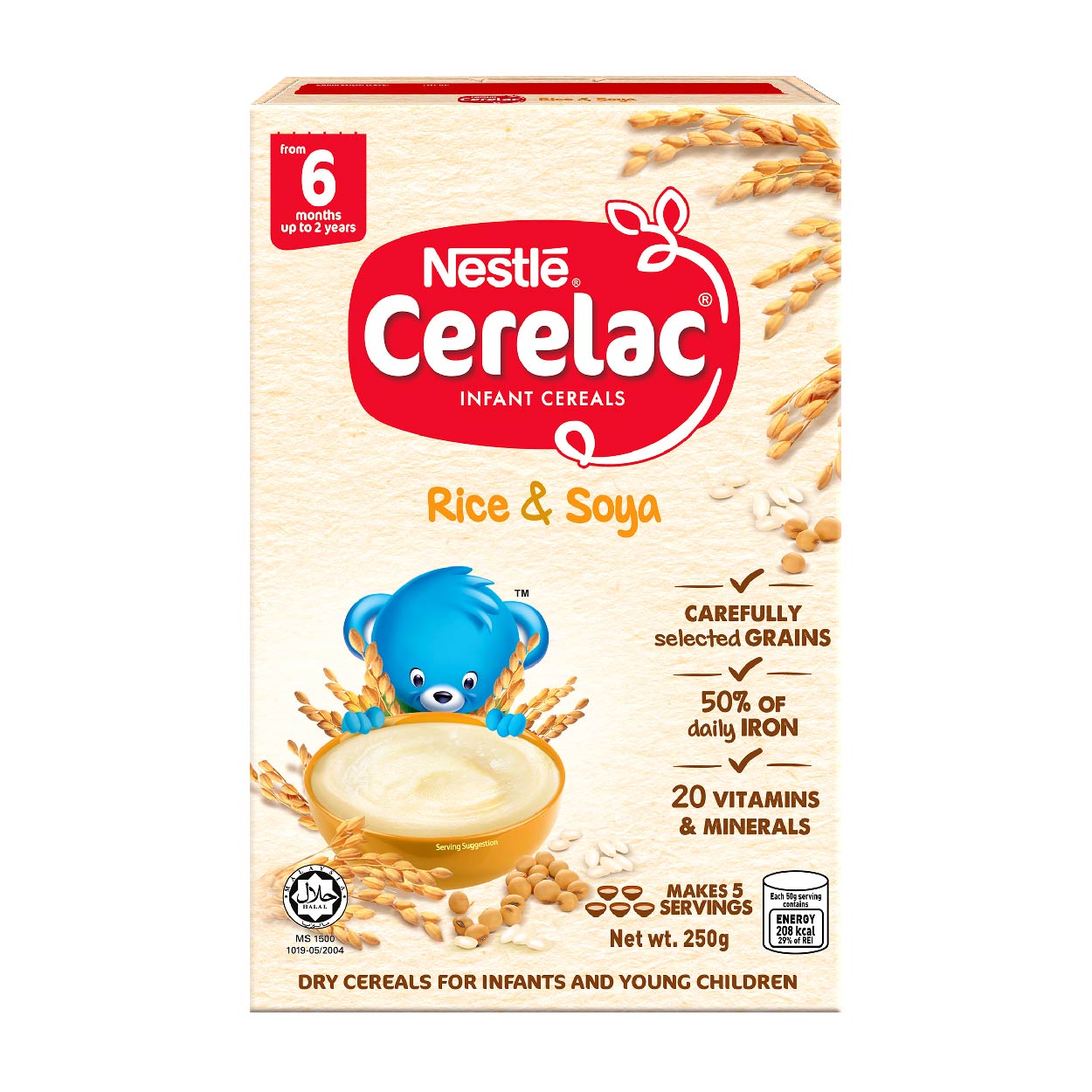 Nestle Cerelac Infant Cereals Rice & Soya 250g
