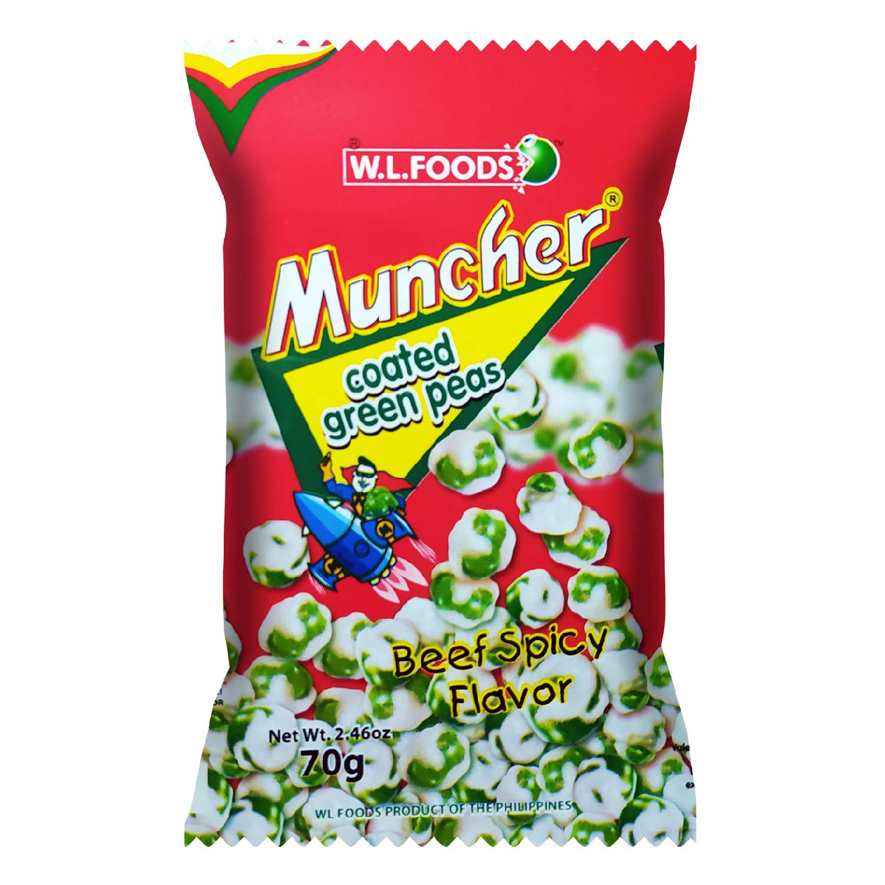 Muncher Coated Green Peas Beef Spicy 70g