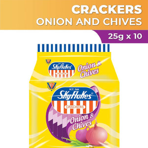 SkyFlakes Crackers Onion & Chives 10x25g