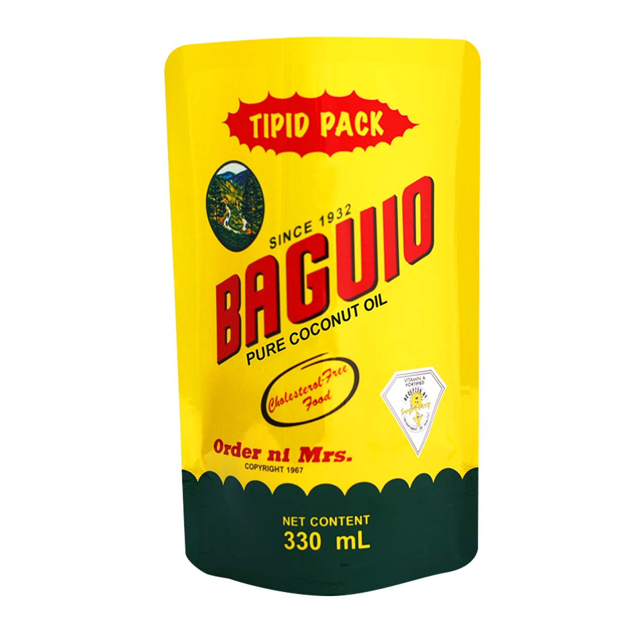Baguio Pure Coconut Oil Pouch 330ml