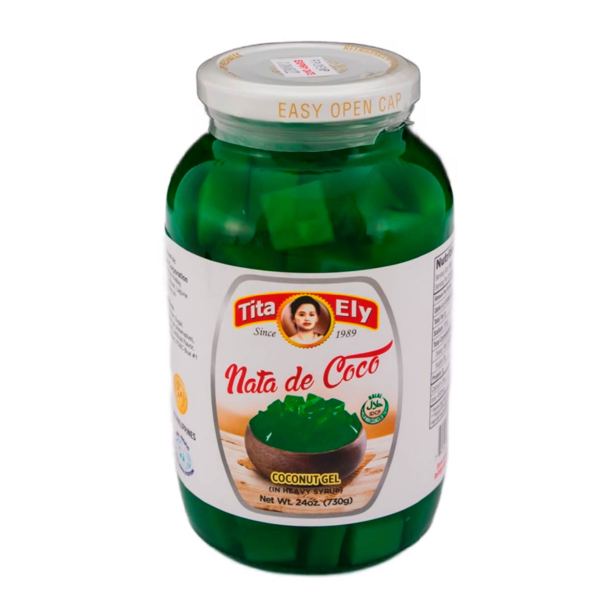 Tita Ely Nata de Coco Coconut Gel in Heavy Syrup Green 24oz