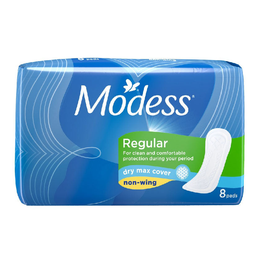 Modess Napkin Regular Dry Max Cover Non Wings 8s