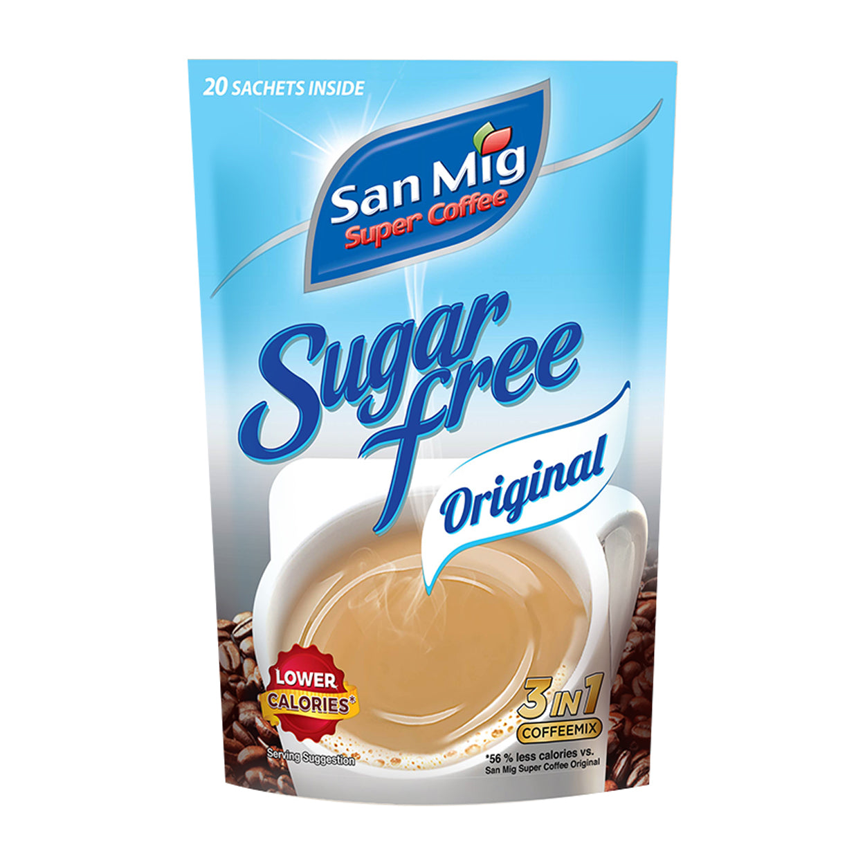 San Mig Super Coffee Sugar Free Original 3in1 Coffee Mix 20x7g