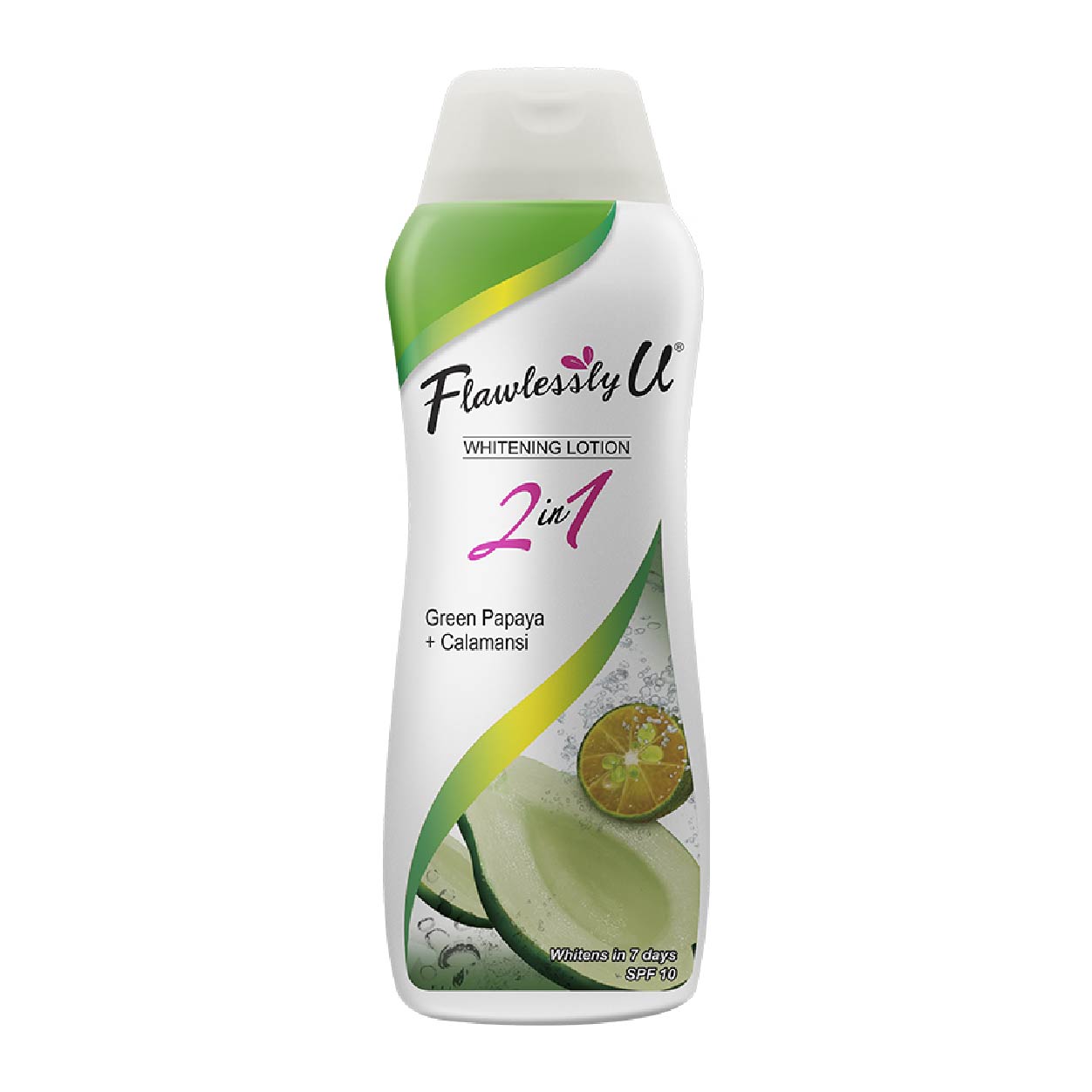 Flawlessly U Whitening Lotion Green Papaya+Calamansi SPF10 200ml