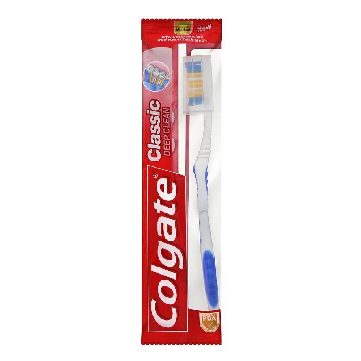 Colgate Toothbrush Classic Deep Clean Medium withCap FlowWrap 1pc