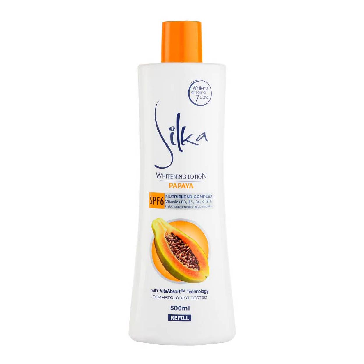 Silka Papaya Whitening Lotion SPF6 500ml