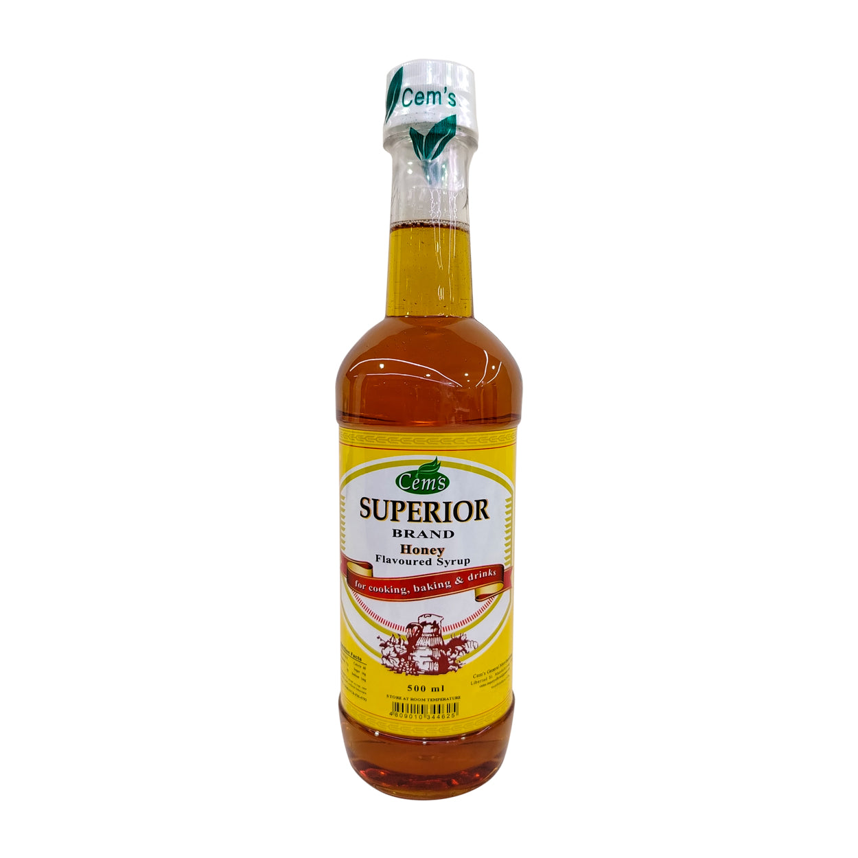 Cem's Superior Brand Honey Flavoured Syrup Bottle 500ml