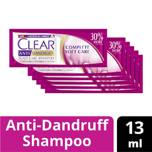 Clear Anti Dandruff Shampoo Complete Soft Care 6x13ml