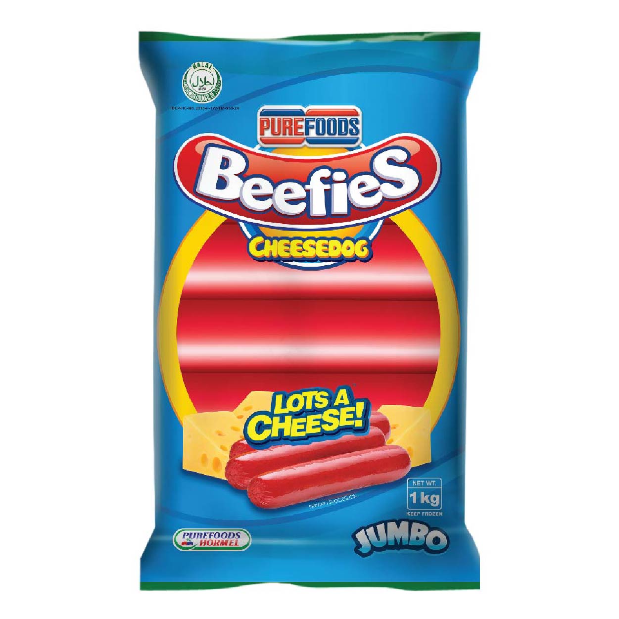 Purefoods Beefies Lots A Cheese Cheesedog Jumbo 1kg