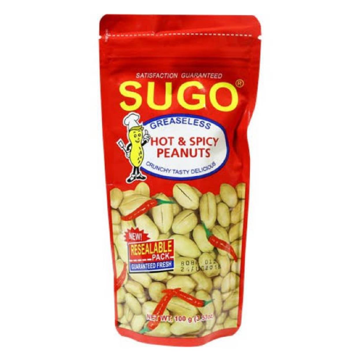 Sugo Greaseless Hot & Spicy Peanuts 100g
