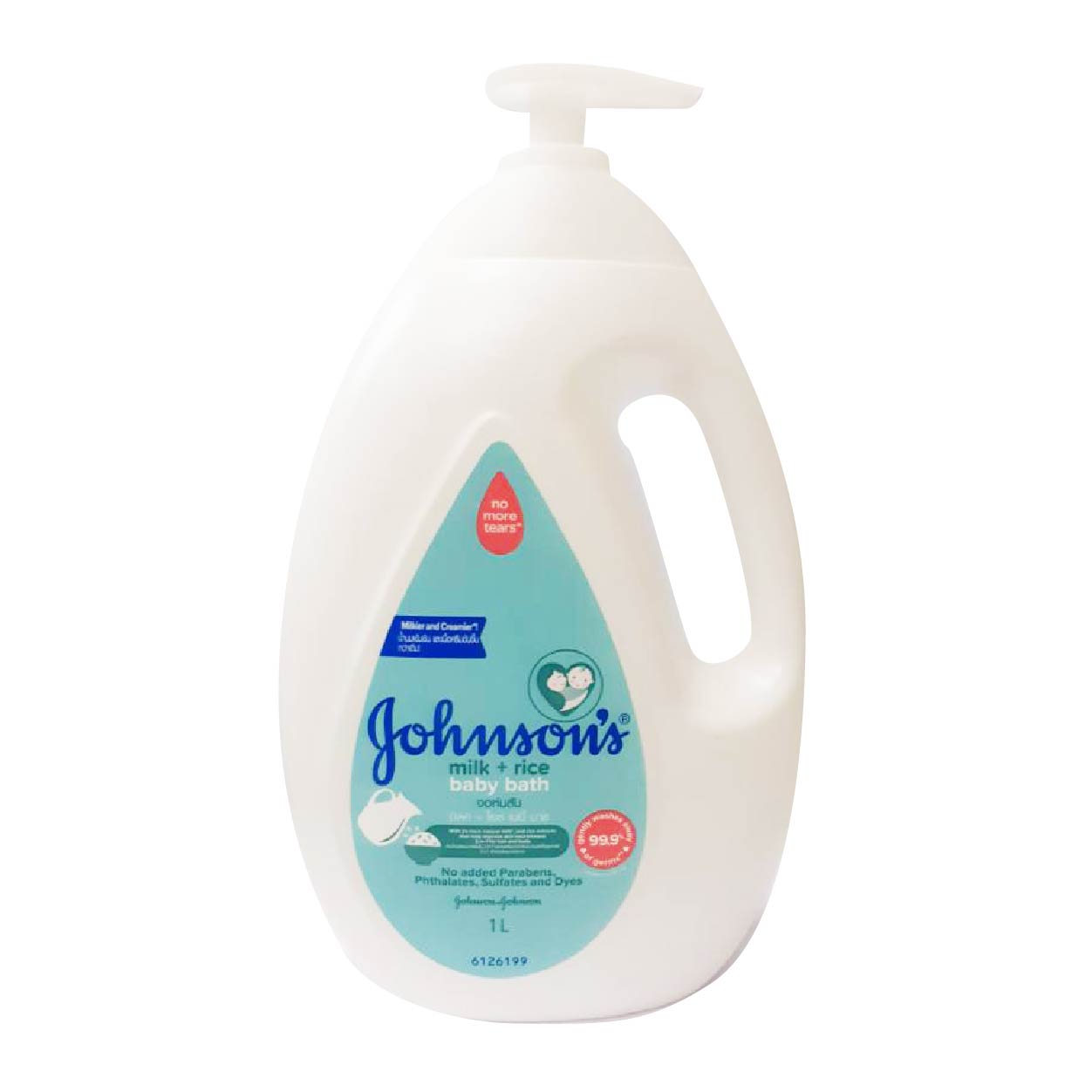 Johnsons Baby Bath Milk + Rice Pump 1L