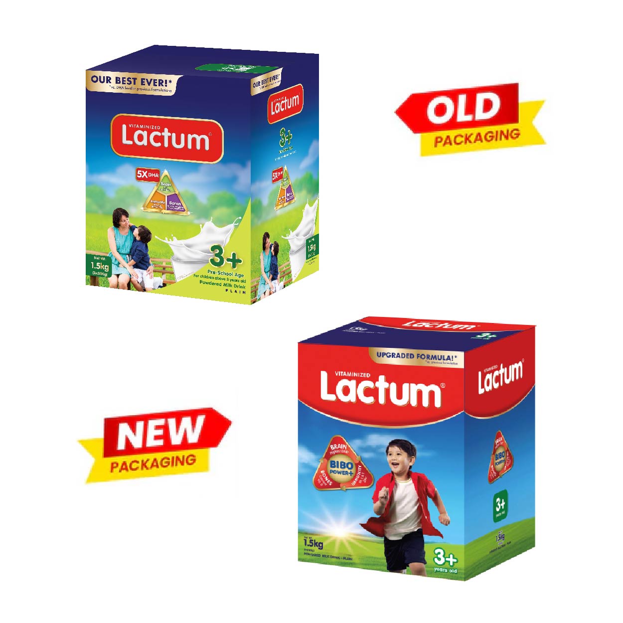 Lactum 3+ Powdered Milk Drink Plain 1.5kg