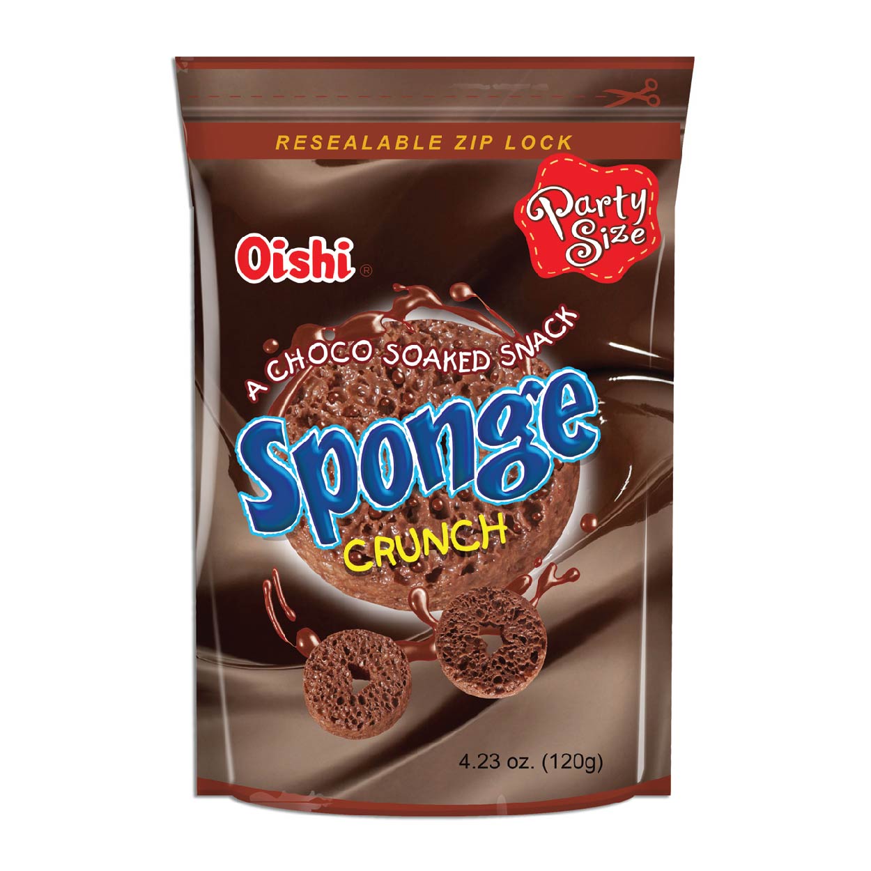 Oishi Sponge Crunch Chocolate Snack 120g