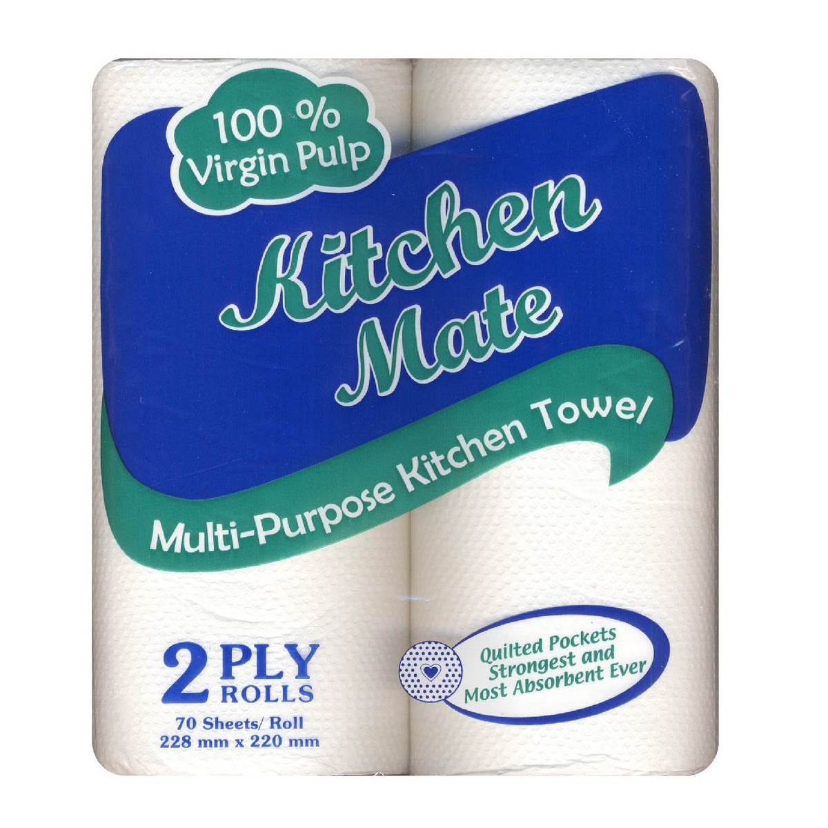 Kitchen Mate Multi-Purpose Kitchen Towel 2 Ply 2 Rolls