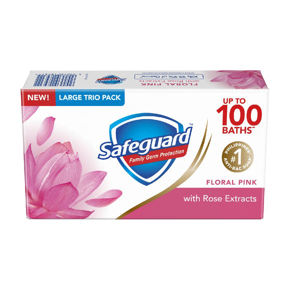 Safeguard Soap Floral Pink Large Trio Pack 3x115g