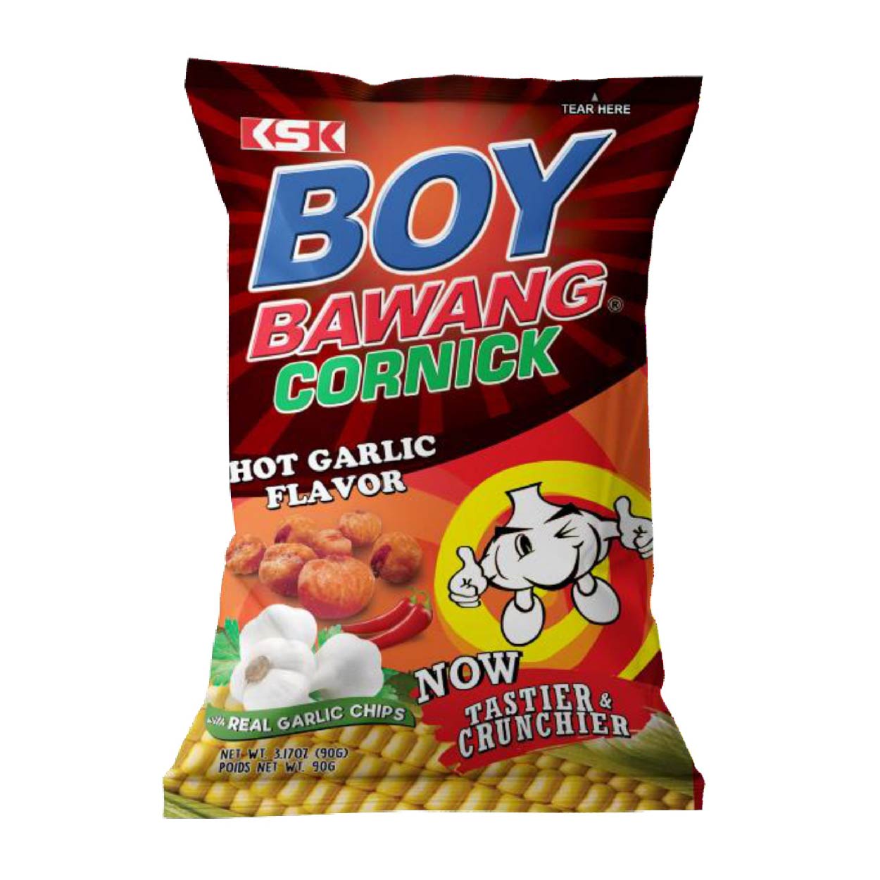 Boy Bawang Cornick Hot Garlic 90g