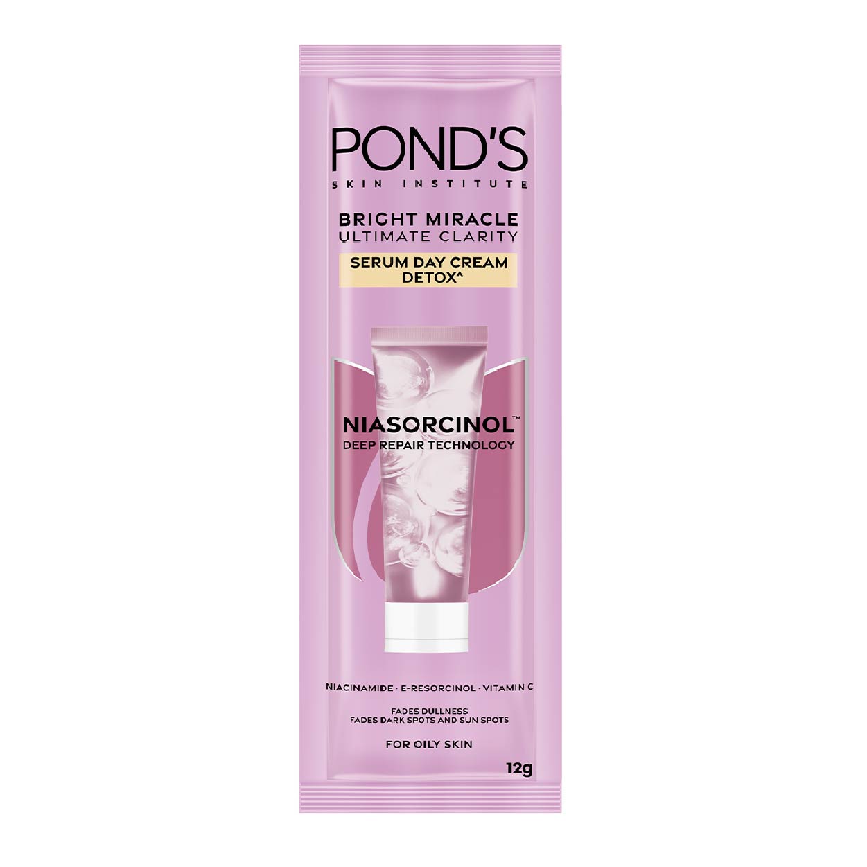 Pond's Bright Miracle Serum Day Cream Detox Niasorcinol 12g