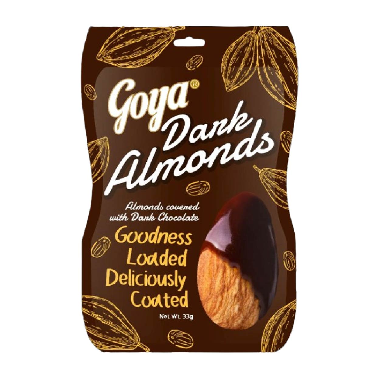 Goya Dark Almonds Dark Chocolate 33g
