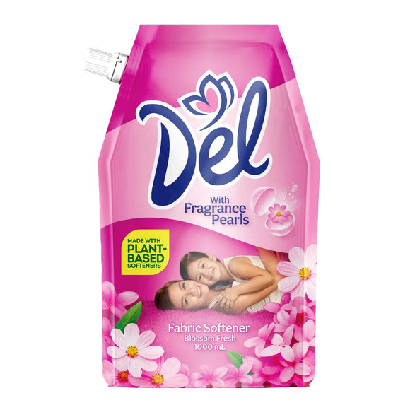 Del Fabric Softener Blossom Fresh Pink 1L Refill