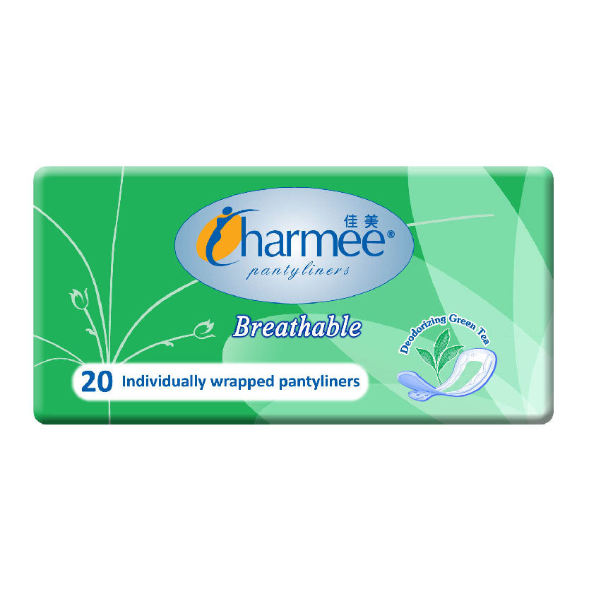 Charmee Pantyliners Breathable Green Tea 20s