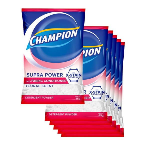 Champion Detergent Powder Supra Fabric Conditioner Floral 6x35g