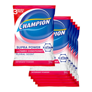 Champion Detergent Powder Supra Fabric Conditioner Floral 6x105g